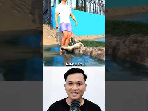 PAWANG BUAYA YANG DIGIGIT BUAYA‼️#shorts #shortsfeed #storytelling