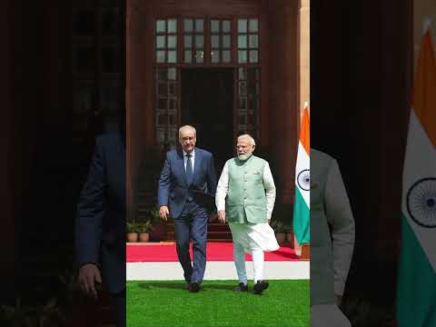 PM Modi meets Swiss President Guy Parmelin, at Hyderabad House, New Delhi | #shorts
