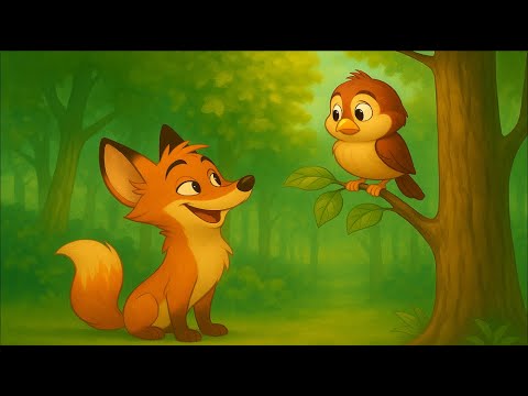 قصة الثعلب المكار والعصفور الذكى