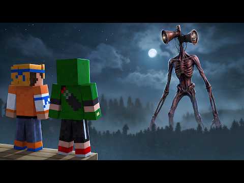 AMIGOS SOBREVIVEM AO ATAQUE DO SIREN HEAD NA FLORESTA ASSUSTADORA DO MINECRAFT!!