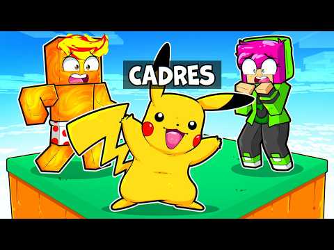 Virei BEBÊ POKEMON para TROLAR MEUS AMIGOS em UM BLOCO no Minecraft!