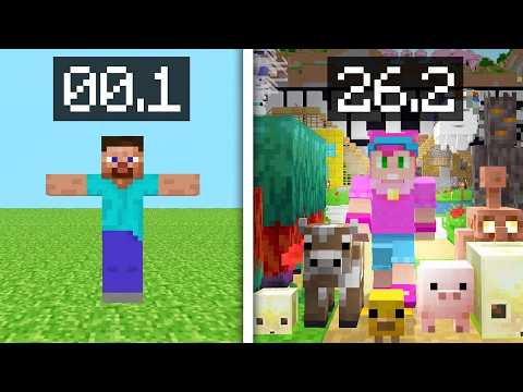 Sobrevivi 100 Días de MInecraft pero Cada Día se ACTUALIZA la VERSIÓN [Dia 1-60]