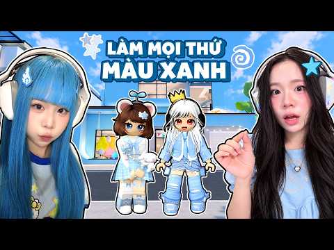 24 GIỜ Làm Mọi Thứ MÀU XANH Trong Roblox 💙 | Simmy & Sammy