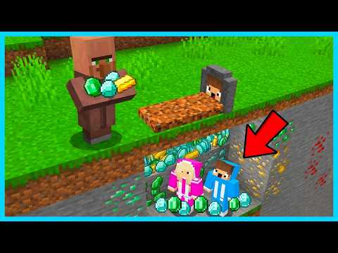 MIPAN & ZUZUZU MENCOBA 10 CARA MENCURI DIAMOND VILLAGER DI MINECRAFT SURVIVAL!