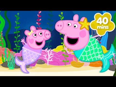 Peppa Pig nage avec Baby Evie SIRÈNE ! 🧜‍♀️ | Aventure Magique | Nouveaux Épisodes Complets