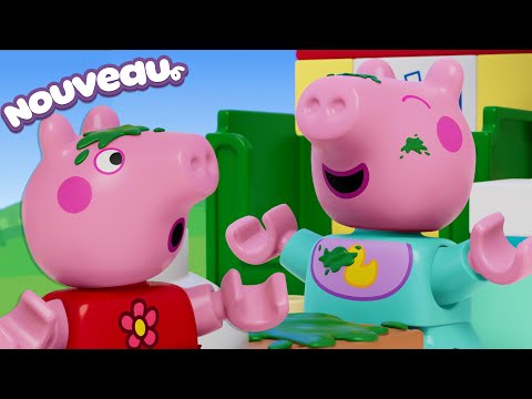 Les Histoires de Peppa Pig 🍼 Baby Evie IMITE Peppa au DÉJEUNER ! 🥣 | Épisodes LEGO DUPLO Peppa Pig