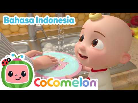 Bisa bantu JJ mencuci piring? | CoComelon Bahasa Indonesia - Lagu Anak Anak | Nursery Rhymes