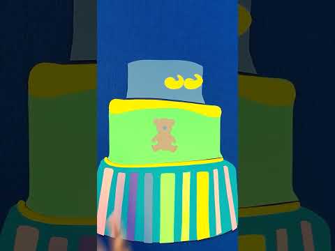 جي جي يحضر كعكة عيد ميلاد مميزة | كعكة بالدب والشموع لحفلة ممتعة #Shorts