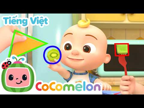 Hình dạng món ăn | Bài hát dành cho trẻ em | CoComelon Lồng tiếng việt - Karaoke dành cho trẻ em