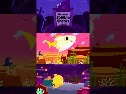 🦈 بيبي شارك في الهالوين | Halloween Sharks 🎃 #halloween #babyshark #shorts