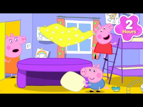 Peppa Pig Makes a SECRET HIDEOUT! 🤫 | Cushion Den | BRAND NEW Full Episodes | Peppa Pig Official