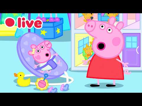 🔴 LIVE ⭐ Los mejores momentos de Peppa como hermana mayor de la Bebé Evie 🍼 | Episodios Completos