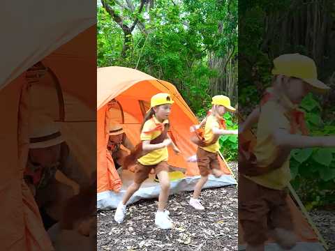 Kids Learn How to Set Up a Tent!