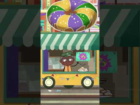 Hogie Tries New Orleans Beignets! 🍩✨ #shorts #cartoonforkids #HogieTheGlobehopper