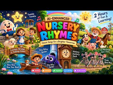 🎶About 2 hours of reimagine classic nursery rhymes in fresh arrangements and extended verses by A.I.