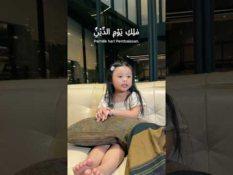 Masyaallah kakak ameena setoran alfatihah dan doa keluar rumah❤️
