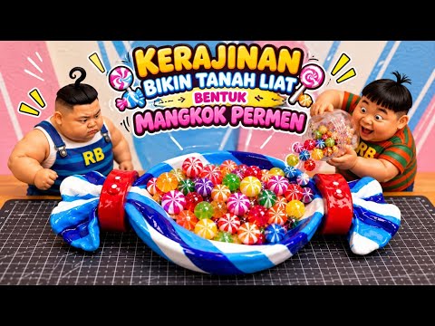 Bikin tanah liat bentuk permen LUCU, BUAT ADEK ENTONG