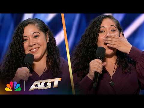 She Earned A Standing Ovation And Got Emotional 🥹 | Gina Brillon | AGT