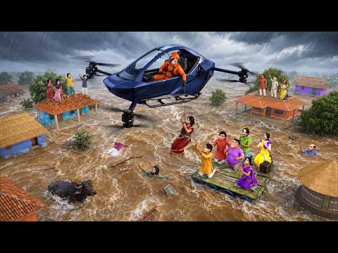 Gaon Ki Udne Wali Car | Electric Flying Car Ka Desi Jugaad Hindi Kahaniya Moral Stories