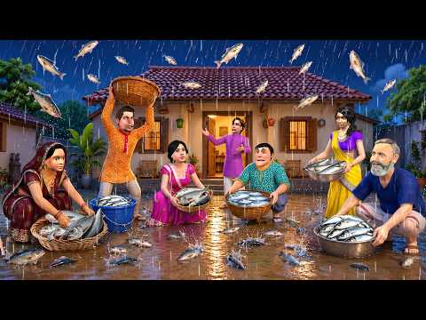 Fish Rain आसमान से मछलियों की बारिश Hindi Kahaniya Moral Stories Comedy Video