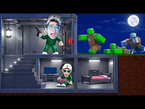 KITA BIKIN BUNGKER 100 HARI DI SERANG ZOMBIE PENARI SKADUNG KADING DI ROBLOX!!!