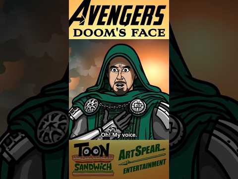 Doctor Doom unmasks - TOON SANDWICH #funny #marvel #mcu #avengers #doom #robertdowneyjr #comedy