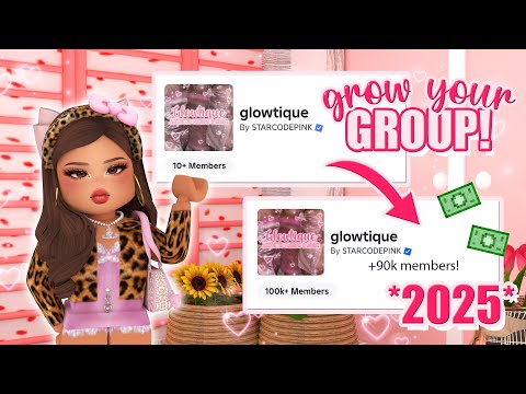 how to QUICKLY GROW your ROBLOX group OVERNIGHT in 2025! || mxddsie ♡