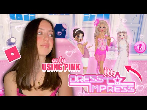 playing DRESS TO IMPRESS but i can only use the colour PINK! || mxddsie ♡