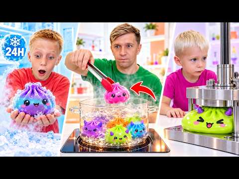 Что Будет со Сквиши?! Варим, Тянем, Морозим и давим!
