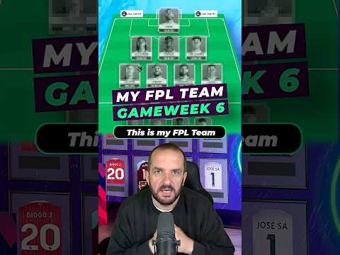 My Team Selection for Gameweek 6 #fpl #fantasypremierleague #fpltips