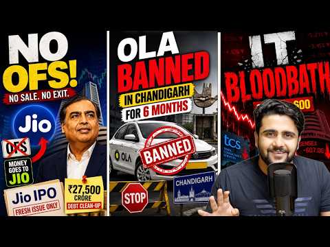 Reliance Jio IPO Announced, Ola Ban, IT Crash, Meta-CRED Deal, Sensex Falls, Zerodha : Business News