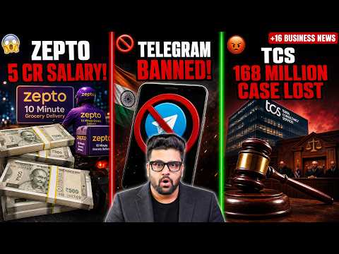Zepto Founders took ₹5 Crore Salary?! Telegram Banned, TCS, Sarvam, Sensex, SpaceX | Business News