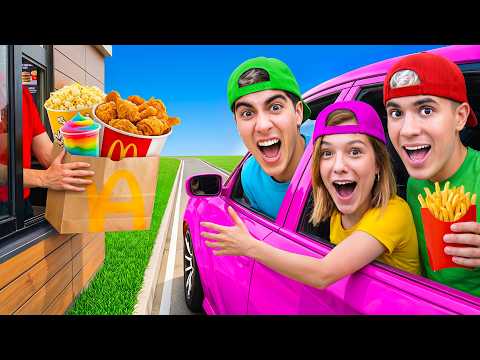 24 HORAS COMIENDO SIN BAJARNOS DEL AUTO !!