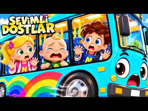 🚎 OTOBÜSÜN TEKERLEĞİ DÖNÜYOR! 🩵 Sevimli Dostlar – Yeni Bebek ve Çocuk Şarkıları