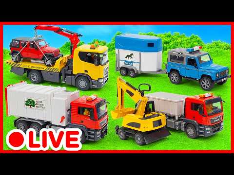 🔴 CANLI! İnşaat Oyuncaklarının BÜYÜK Maceraları 🏗️ Çocuklar için Kamyonlar | Kidibli
