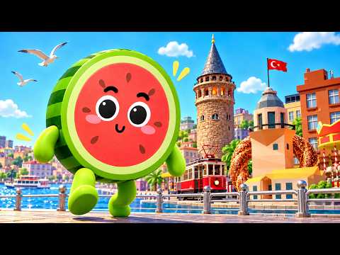 Karpuz Adam İstanbul'da Geziyor - Çocukların Sevdiği Şarkılar - Haftasonu Eğlencesi