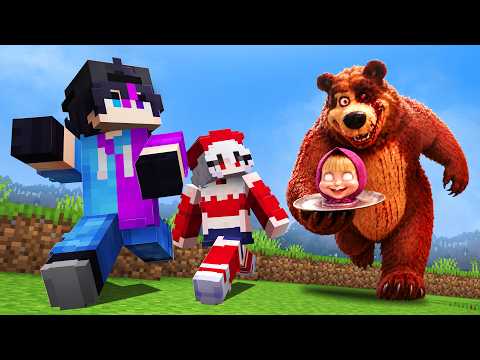 NO JUEGUES CON EL OSO QUE SE COMIÓ A MASHA EN MINECRAFT