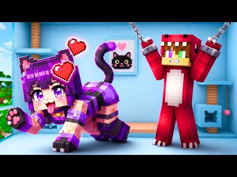 CHICA GATO se ENAMORA de MI 😱  CHICA GATO SECUESTRO MINECRAFT