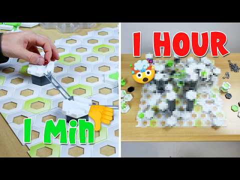 We gave Jelle 1 Minute, 10 Minutes & 1 hour to build a marble run
