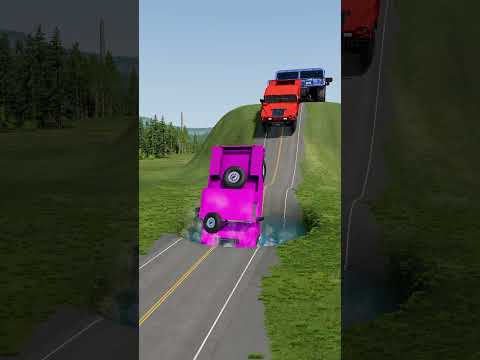 Monster Hummer vs Deep Water Pit - BeamNG