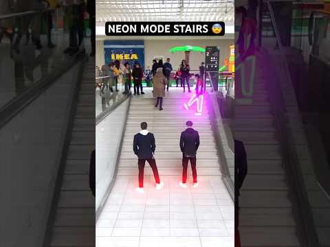 GENTLEMEN DANCE 😨 NEON MODE SHUFFLE IN STAIRS 😎⭐️