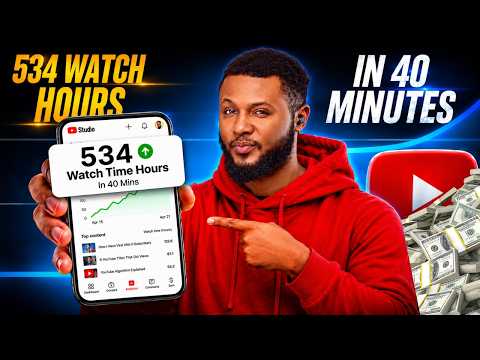 How I Got 530 Watch Hours in Only 45 Minutes | Faceless Channel Strategy