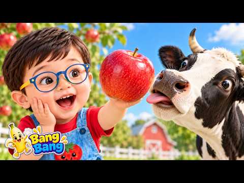 Old MacDonald Colorful Animals Song | Learn Colors & Farm Animal Sounds | Bang Bang Monkey