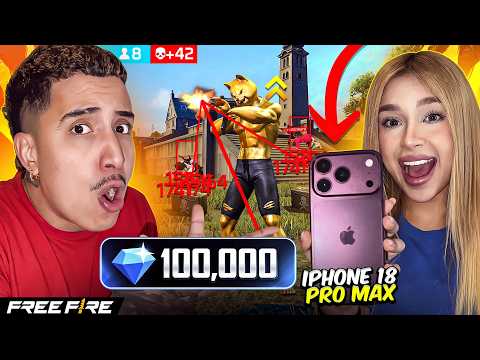 LE REGALO 100.000 DIAMANTES 💎 A MI NOVIA EN SU *NUEVO IPHONE 18 PRO MAX* 📱😱 EN FREE FIRE | MRSTIVEN