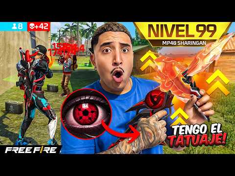 NO HABIA VISTO ESTA MP40 EN FREE FIRE 😱 LA TENGO TATUADA EN MI MANO Y HACE QUE PEGUE TODO ROJO!!