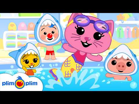 🦈 Can you Swim Like a Shark? 🛟  Learn to Kick Like a Mermaid 🧜‍♀️ | Kids Songs by Plim Plim