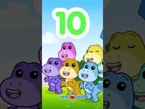 Let's Count Dinosaurs 1 to 10! 🦕 1 Little, 2 Little, 3 Little Dinosaur 🎵 #plimplim #dinosaursong