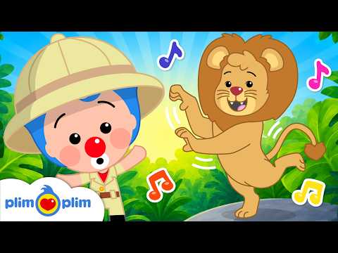 🦁If You're Happy and You Know It 🦥 Jungle Animals Dance Songs for Kids & Nursery Rhymes by Plim Plim