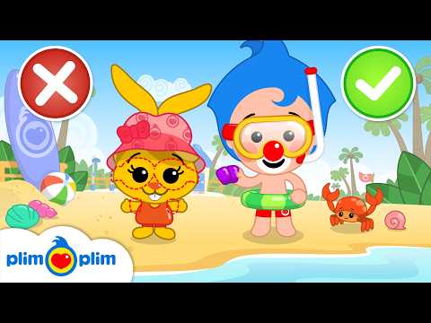 🦀 This is the Way we Play Safe at the Beach 🏖️ Summer Songs for Kids & Nursery Rhymes by Plim Plim