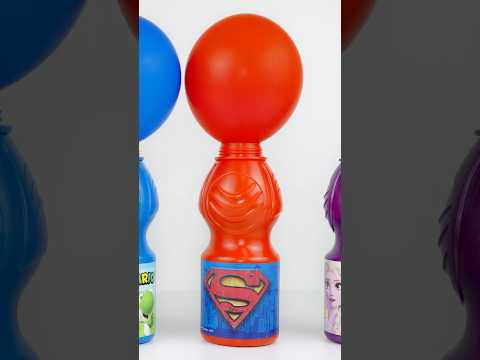 Oddly Satisfying ASMR | Blue, Red & Purple Balloon Coca-Cola Bottles & Bead Drops